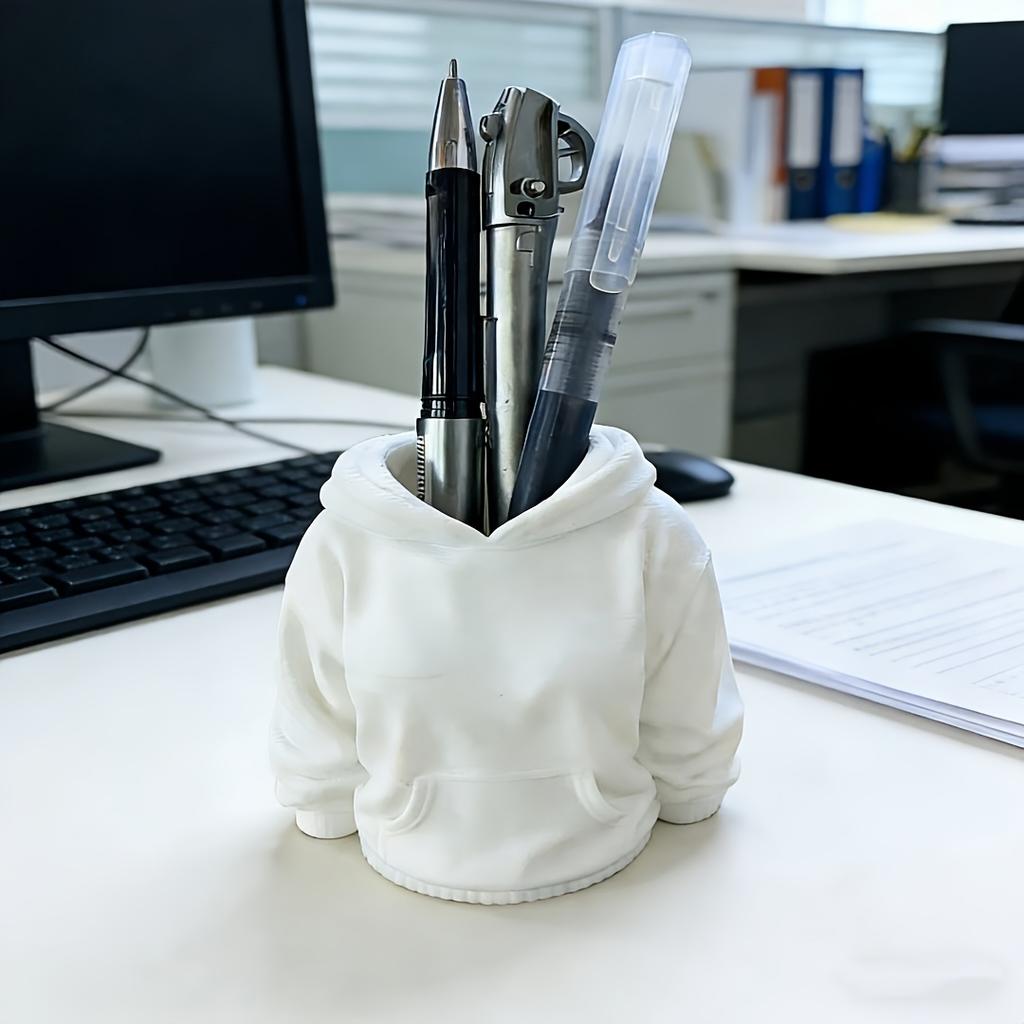 Creative Hooded Sweatshirt Pen Holder, Can Hold Pens and Stationery,Doubles as a Storage Bin and Decorative Piece When Placed