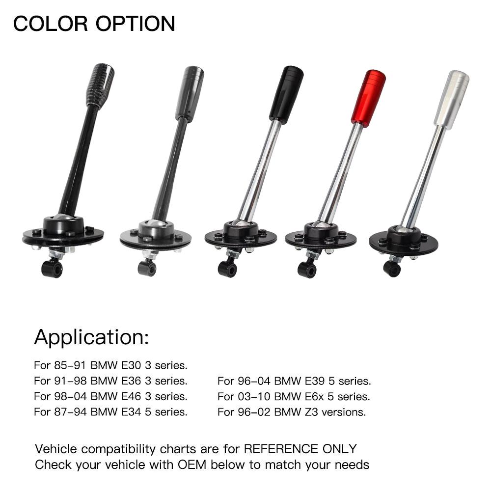 Adjustable 265mm Throw Short Shifter Lever Gear Knob Black For BMW 85-10 E30 E36 E46 E34 E39 Z3 SK-1001