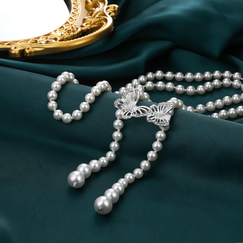 Waist Chain, Fashion Light Luxury Pearl Bow Flower Love Star Butterfly Waist Chain Waist Jewelry
