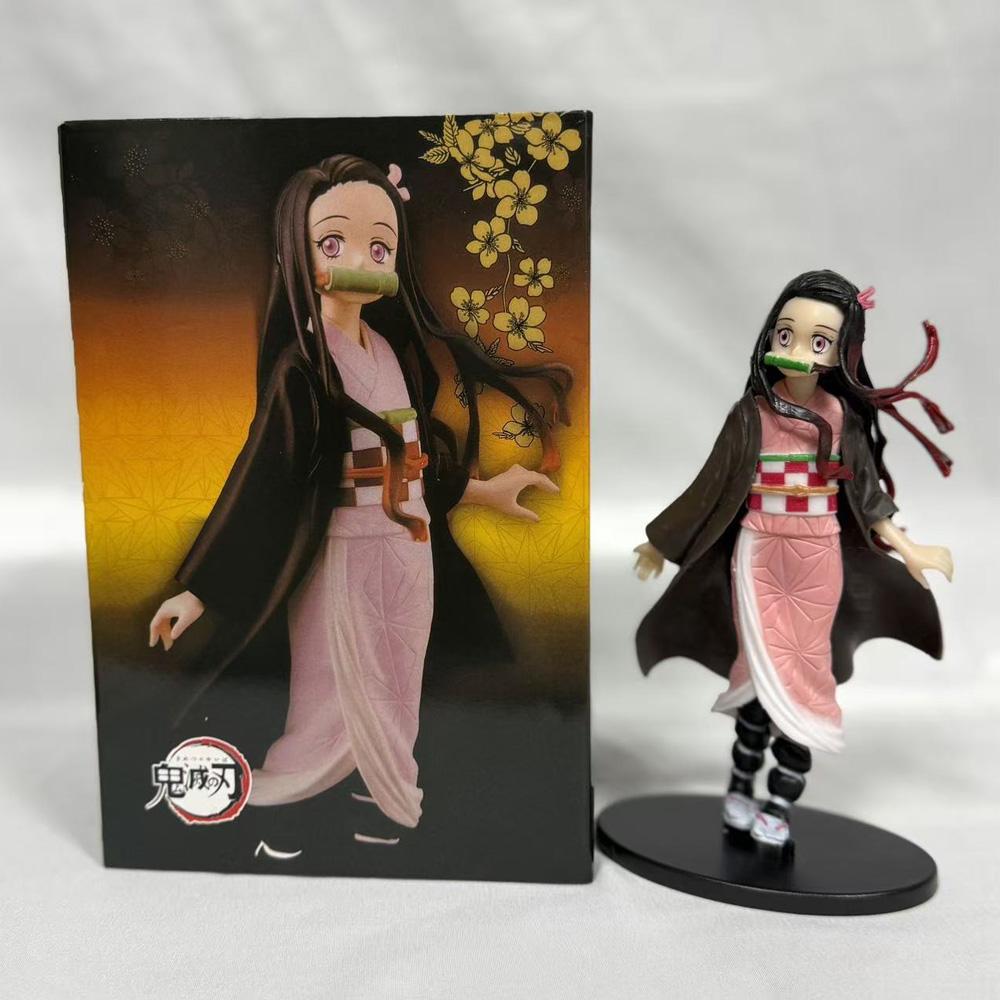 Non-Toxic .Spot Anime Slayer Kimetsu No Yaiba Figure Kamado Tanjirou Action Figure Agatsuma Zenitsu Nezuko Warrior Pvc Model Toys