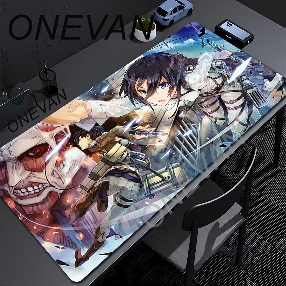 Útok Titánů Anime Velká Podložka pod Myš s Zámkovým Okrajem Počítačová Podložka pod Myš XXL S Herní Podložka pod Myš Herní Podložka pro Notebook Klávesnici Podložky pod Myš Koberec