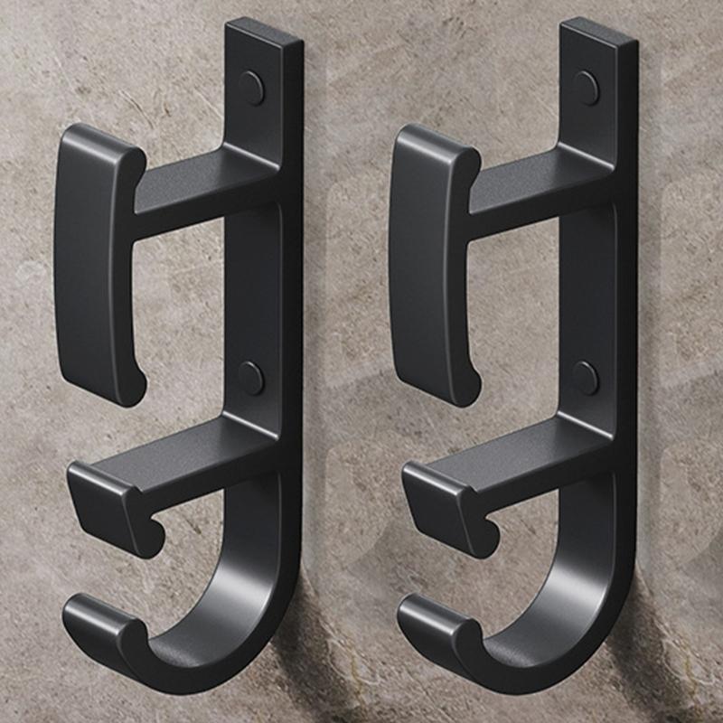 Heavy Duty Washbasin Hook Black Space Aluminum Robes Towel Hook Hanger Bathroom Basin Organizers for Hanging Washbasin