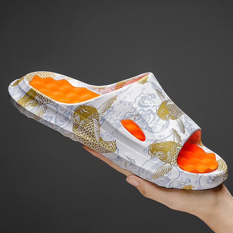 Fashion Original Brand New Style Slippers Men's Sandals Summer Fashion Thick Bottom Anti-slip Slip-on Casual Camouflage Beach Shoes