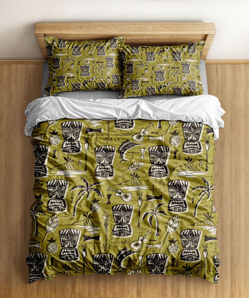 Indický kmenový slon Povlečení Set King Queen Double Twin Jednolůžko Sada ložního prádla