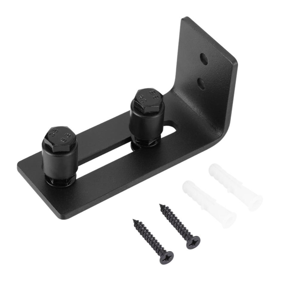 

Reliable Metal Barn Door Stopper Heavy Duty Stable Sliding Door Hardware Durable Anti-swing Rail Limiter Door Positioning чорний