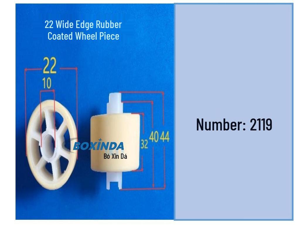 Wide-edge Rubber-coated Wheel Piece: Smooth and Soft Rubber Roller, Acid and Alkali Resistant, Corrosion Resistant (22/30/32/40 Sizes).