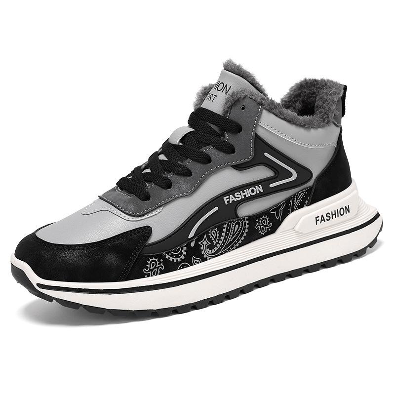 Men's Casual Sneakers Adolescent Outdoor Warm Non-slip Sports Cotton Shoes Classic Fashion Lightweight Hard-wearing Snow Boots