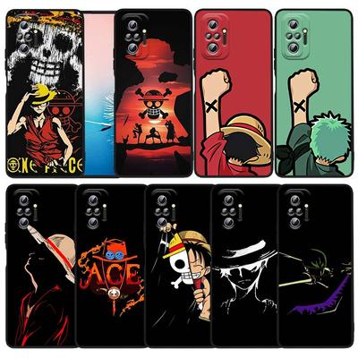 Japanese One Piece Luffy For Xiaomi Redmi Note 11 10S 10 9T 9S 9 8T 8 7 6 Pro Plus Max 5G Black Soft Funda Capa Phone Case