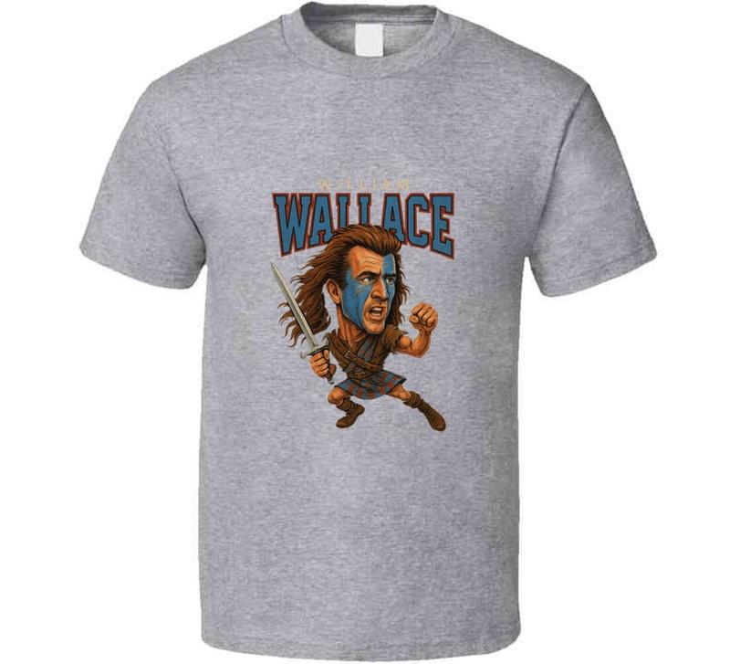 Braveheart William Wallace Scottish Hero Retro Movie Caricature Unisex T-Shirt XXL