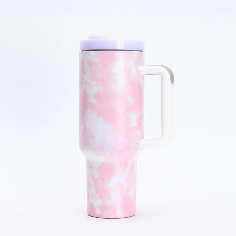 

40 унций кружка стакан с ручкой изолированный стакан с крышками соломинка нержавеющая сталь кофейный стакан термос чашка для путешествий термокружка 40 OZ