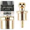 1/8 Peças Tampas Protetoras RCA Banhadas a Ouro/Ródio Redutor de Ruído Tampa de Cobre Plugs de Curto-Circuito RCA para Alto-falante de Áudio Subwoofer Amplificador