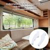 Window Latches 4-Piece Travel Trailer Window Lock Set, Curved Plastic Hook-Shaped Locking Accessories for Camping Window at Camping Stays and Parked