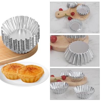 20Pcs Small Cupcakes Cake Muffins Cookie Molds Eggs Tart Molds Aluminium Small Tart Pans Baking Tool for Cupcakes