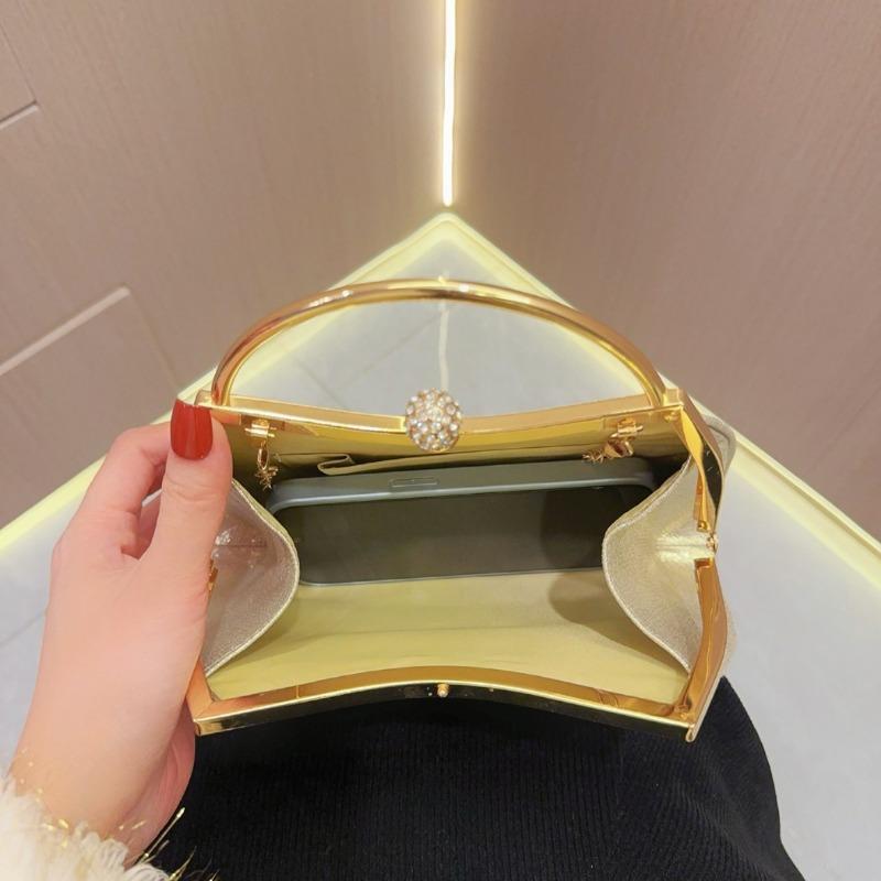 Geantă de seară cu strasuri, tip poșetă crossbody, cu lanț cu fundă cu diamante