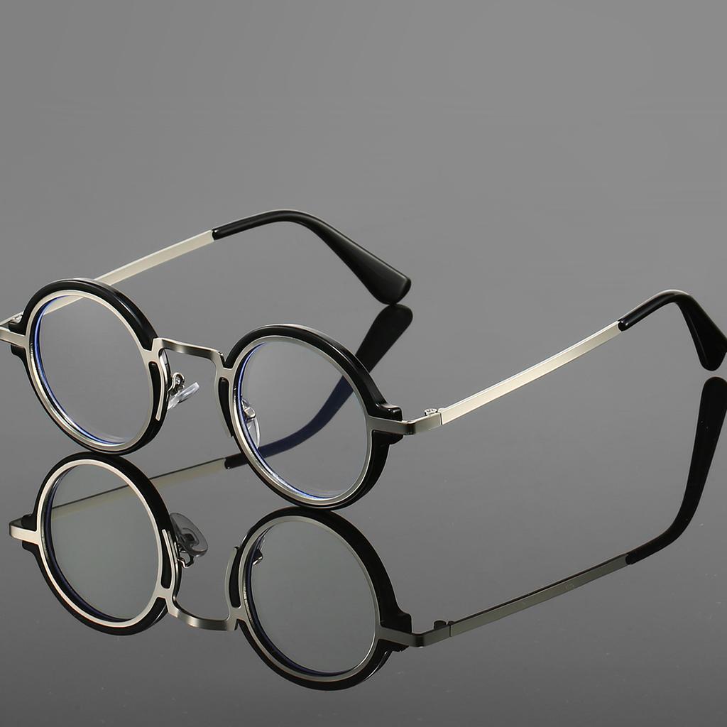 Punk Round Glasses Men Fashion Blue Light Blocking Eyewear Women Trendy Vintage Brand Design Optical Frames for Reading