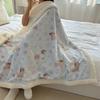 Cartoon Puppy Faux Lambs Wool Blanket Double Layer Thick Warm Fleece Throw Blanket for Sofa Bed Spring Autumn Soft Plush Blanket