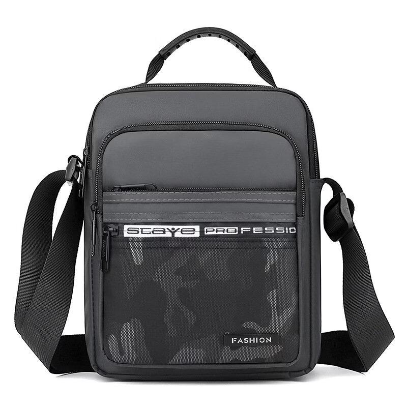 Men's Oxford Cloth Multi-layer Crossbody Shoulder Bag