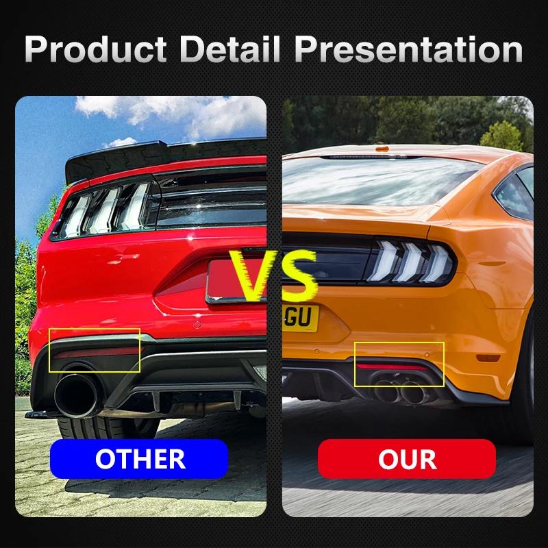 For Ford Mustang MK6 FR3Z-15A449-A FR3Z-15A448-A 2015~2023 Rear Bumper Reflectors Car Brake Stop Turn Warning Signal Lamp Strips