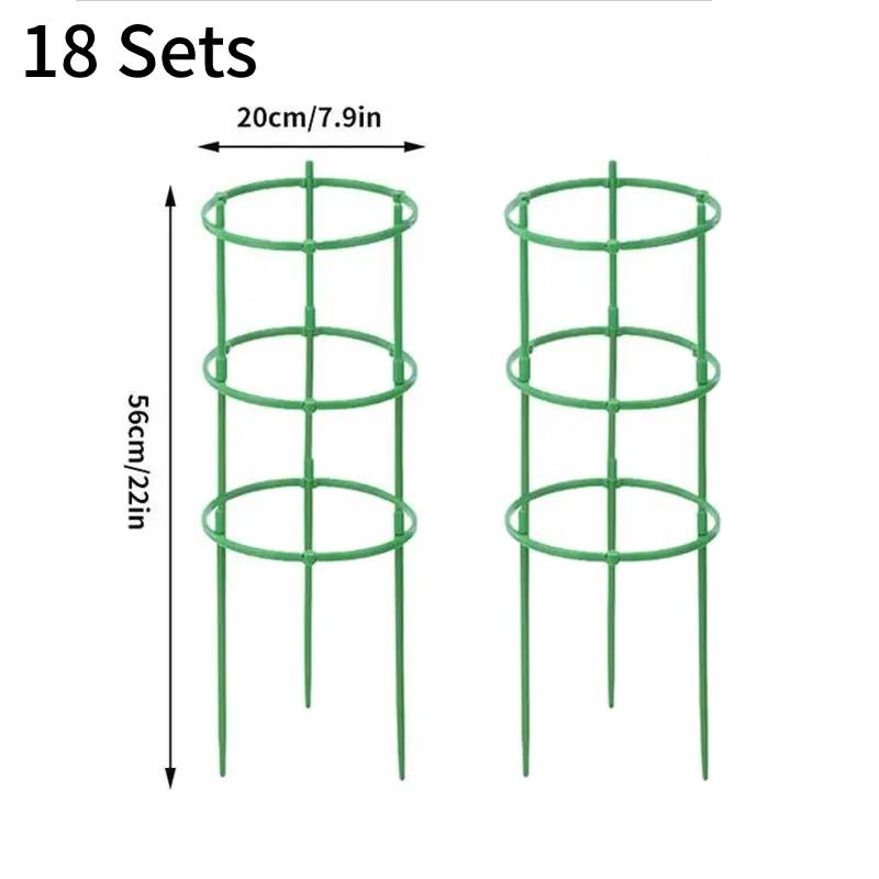 3-24Sets Plant Support Stakes Plastic Plant Support Pile For Flowers Greenhouses Arrangement Fixing Rod Holder Garden Tools