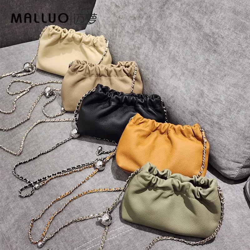 Genuine Cowhide Women's Bags Unique Shoulder Bag Small Soft Celebrity Style Luxury Elegant