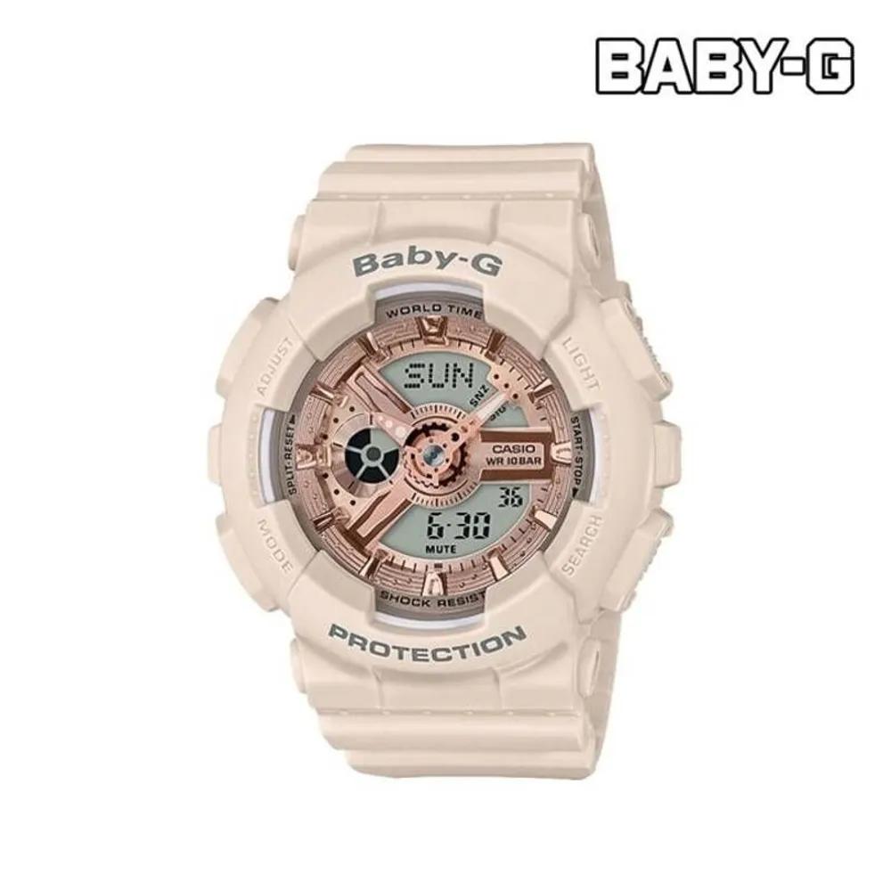 BABY-G Big Face BA110 Series Rose Gold Beige BA110CP4ADR G-SHOCK Women's Watch