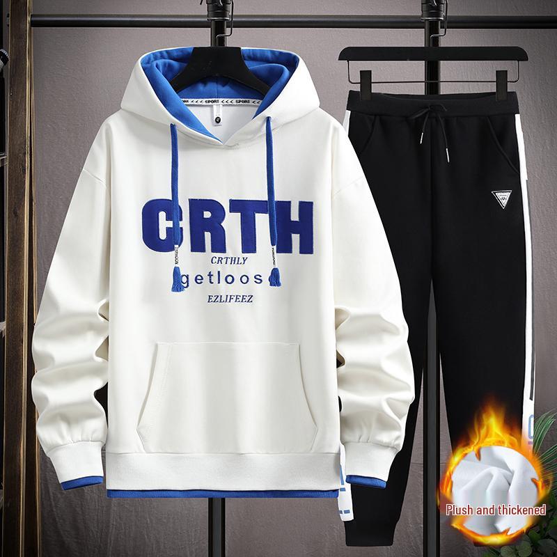 Huggorm Herr Huvtröja - Avslappnad, Tjock Sammet, Lös Passform, Trendig Ungdomsstil för Vår och Höst.