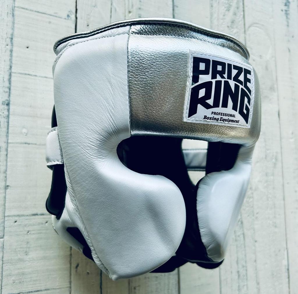 PRIZE RING Headgear L Size "Pro-training" White/Silver