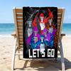 proof beach towel with a Gorilla Tag pattern - soft,absorbent,quick-drying,machine washable - perfect for swimming,camping,bathing