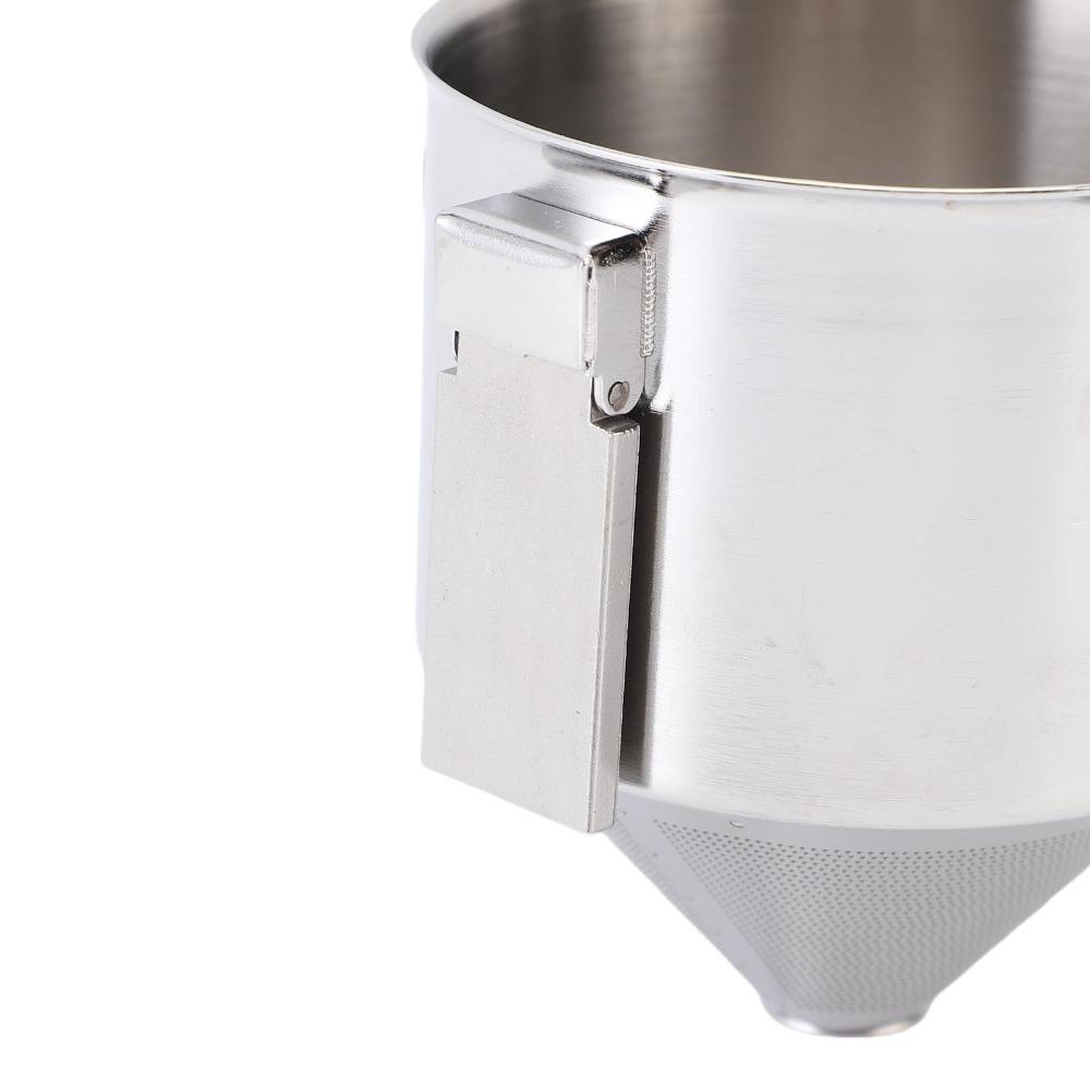 Stainless Steel Reusable Coffee Filter Collapsible Paperless Coffee Dripper Cup For Camping