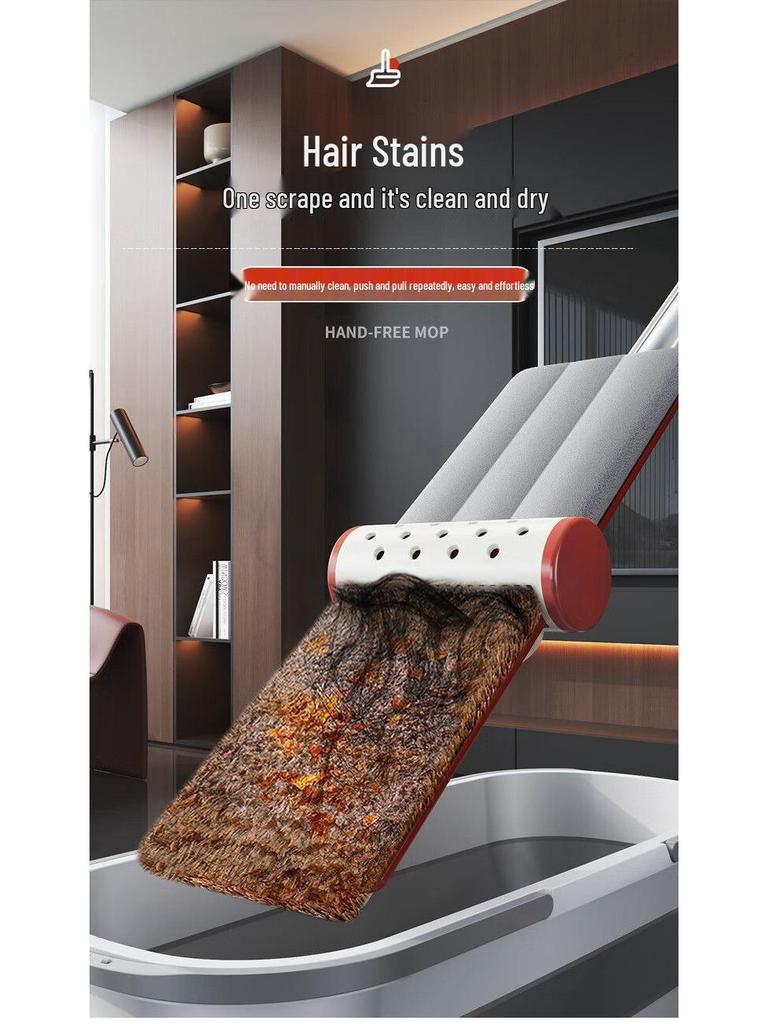 2025 Hands-Free Thickened Flat Mop - Effortless Wet & Dry Cleaning with High Water Absorption