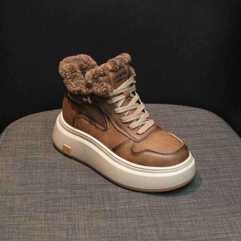 

Platform white shoes women s autumn and winter new height-increasing white shoes casual fashion classic female student board shoes 40 коричневый