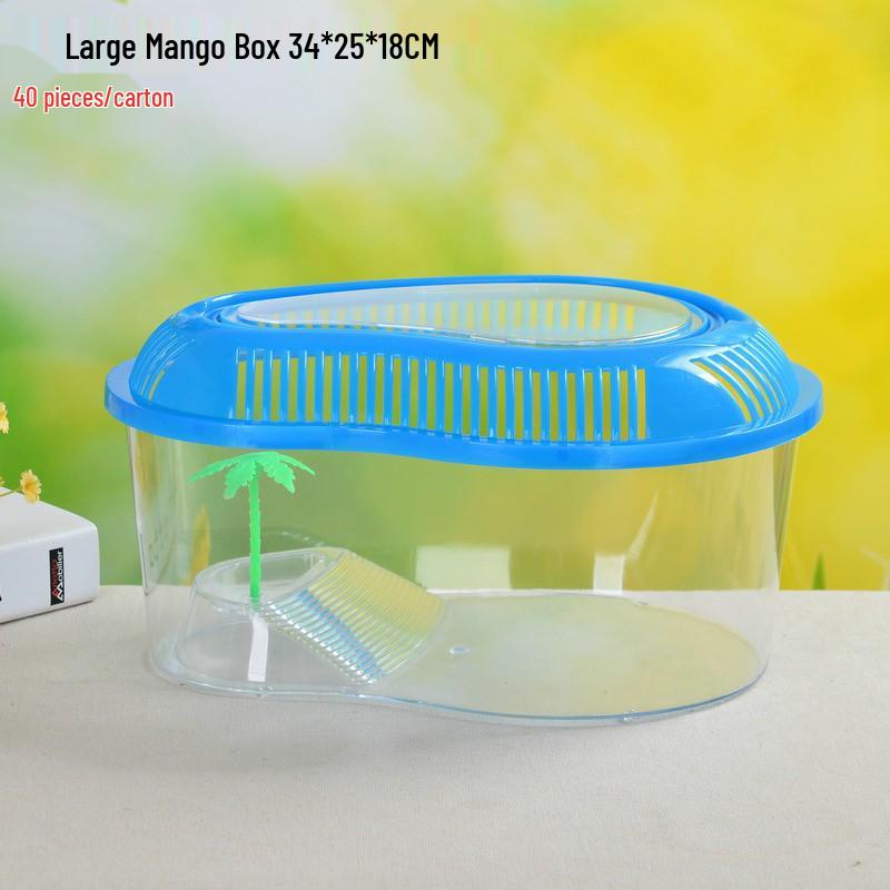 Transparent Handheld Pet Breeding Box - Large, Medium & Small Sizes for Turtles, Goldfish, or Hamsters.