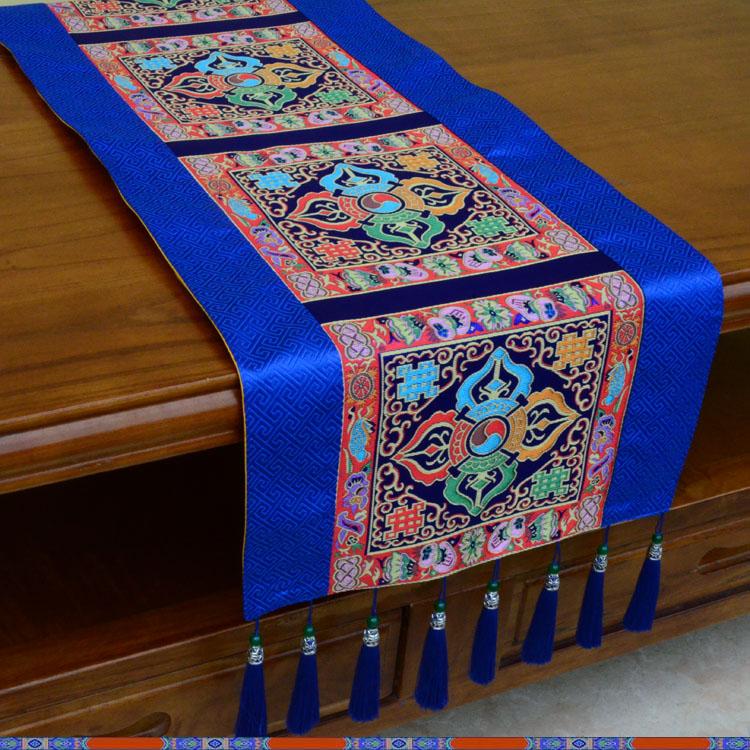 Tibetan-style Table MATS Zen-inspired Dining Tables Coffee Tables TV Cabinets Long Table Flags/classical Home Fabric Decorations