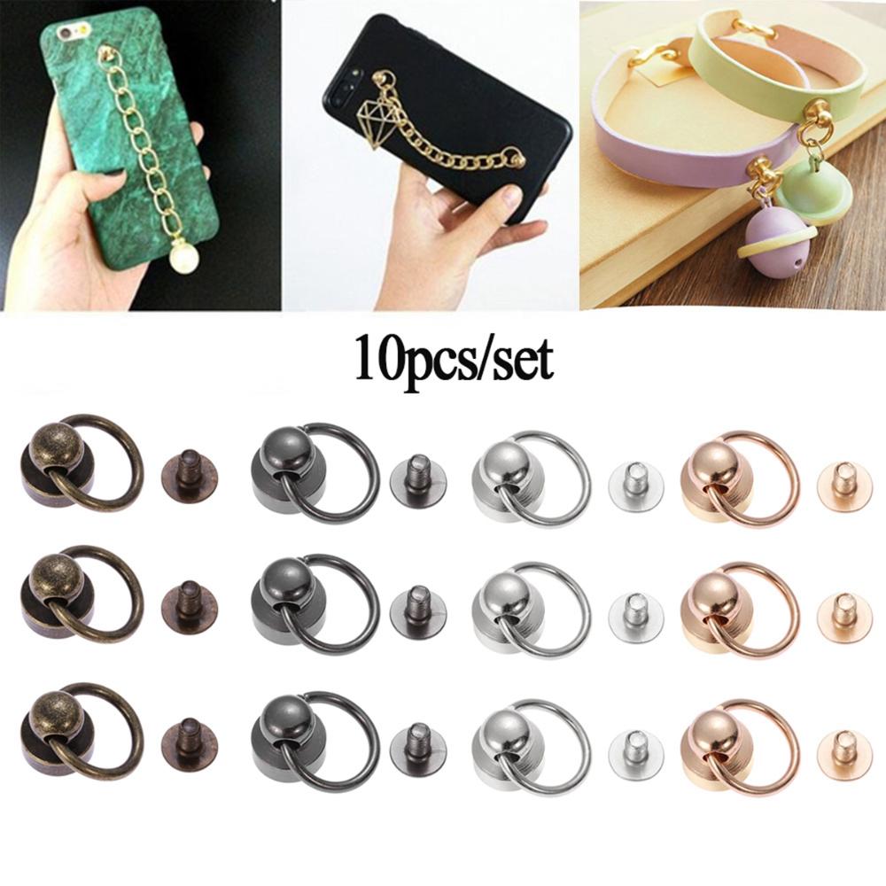 Shoe 10PCS Punk Choker Round Head Ring Spikes Screws Rivet Stud DIY Crafts