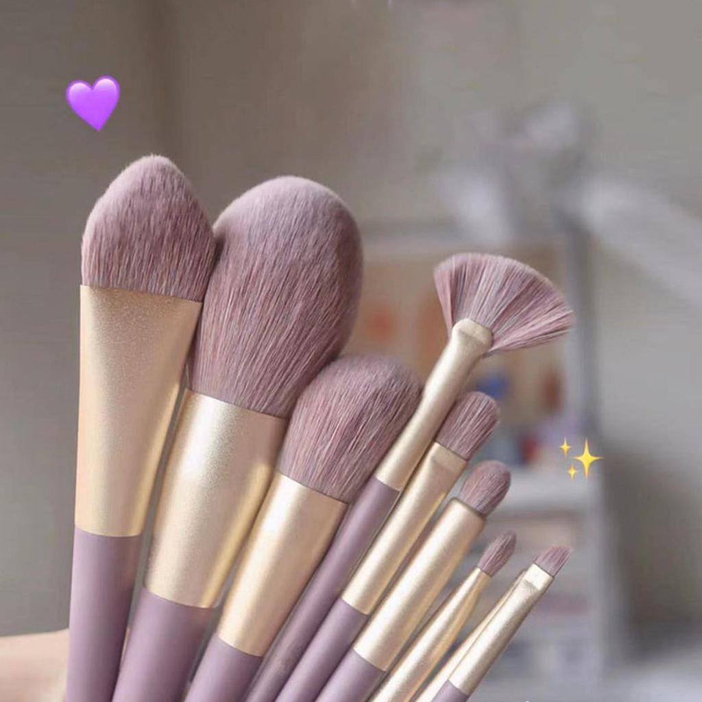 9Pcs Makeup Brush Set Cosmetic Foundation Powder Eyeshadow  Blending Make Up Brush Beauty  Makeup Tool with  Storage Bag