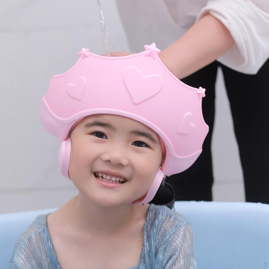 Shampoo Cap wash Water Shower Visor Hat Adjustable Bathing tub Head Hair Rinser Shield Toddler
