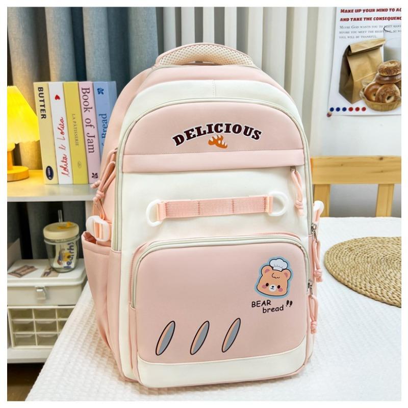 High Value College Style Fresh and Sweet Contrasting Color Splicing Backpack Junior High School Student Backpack