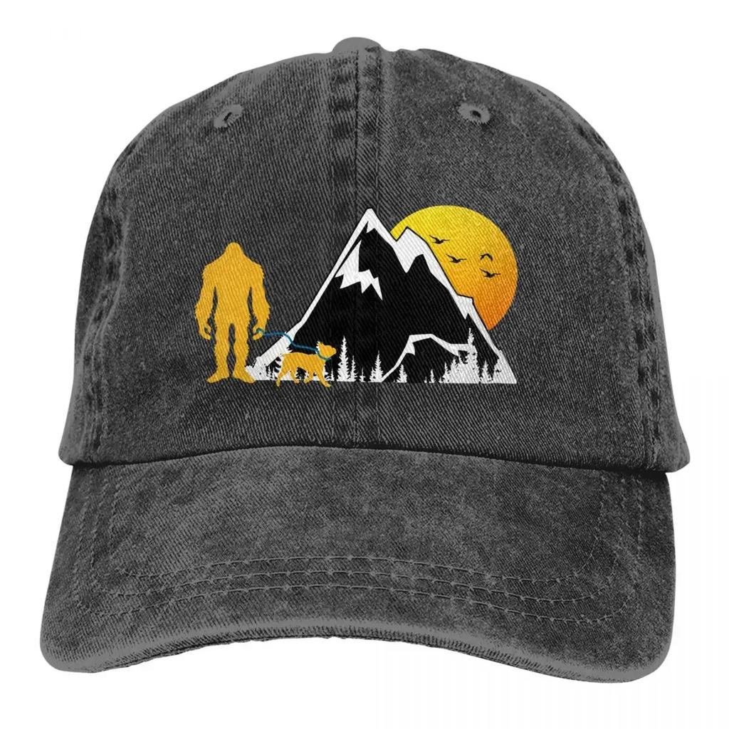 Pure Color Cowboy Hats Walking French Bulldog Women's Hat Sun Visor Baseball Caps Bigfoot Sasquatch Peaked Trucker Dad Hat