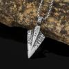 Men's Personality Titanium Steel Necklace Stainless Steel Viking Arrow Double Sided Pendant Sweater Chain