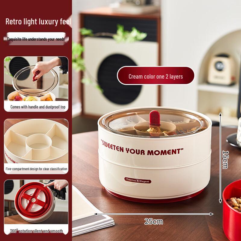 Fashion Double-Layer Rotating Candy Box