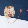 Creative Book Markers Flower & Clock Bookmarks with Pendant Chain Page Markers Retro Bookmarks for Students Teachers