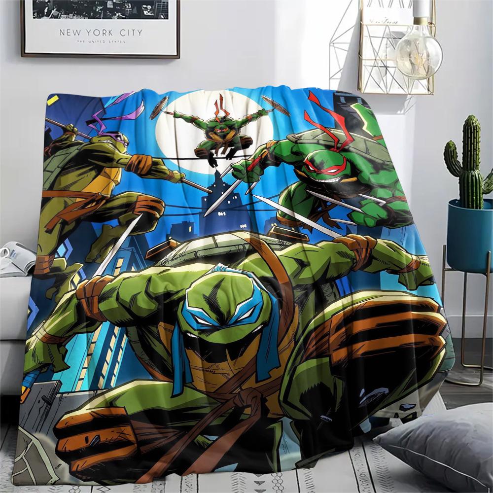Teenage Mutant Ninja Turtles Poster Blanket Blanket Suitable For All Seasons Air Conditioning Blanket Digital Printing Sheet