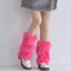 White Plush Leg Warmers for Women - Thickened Autumn/winter Leg Sleeves