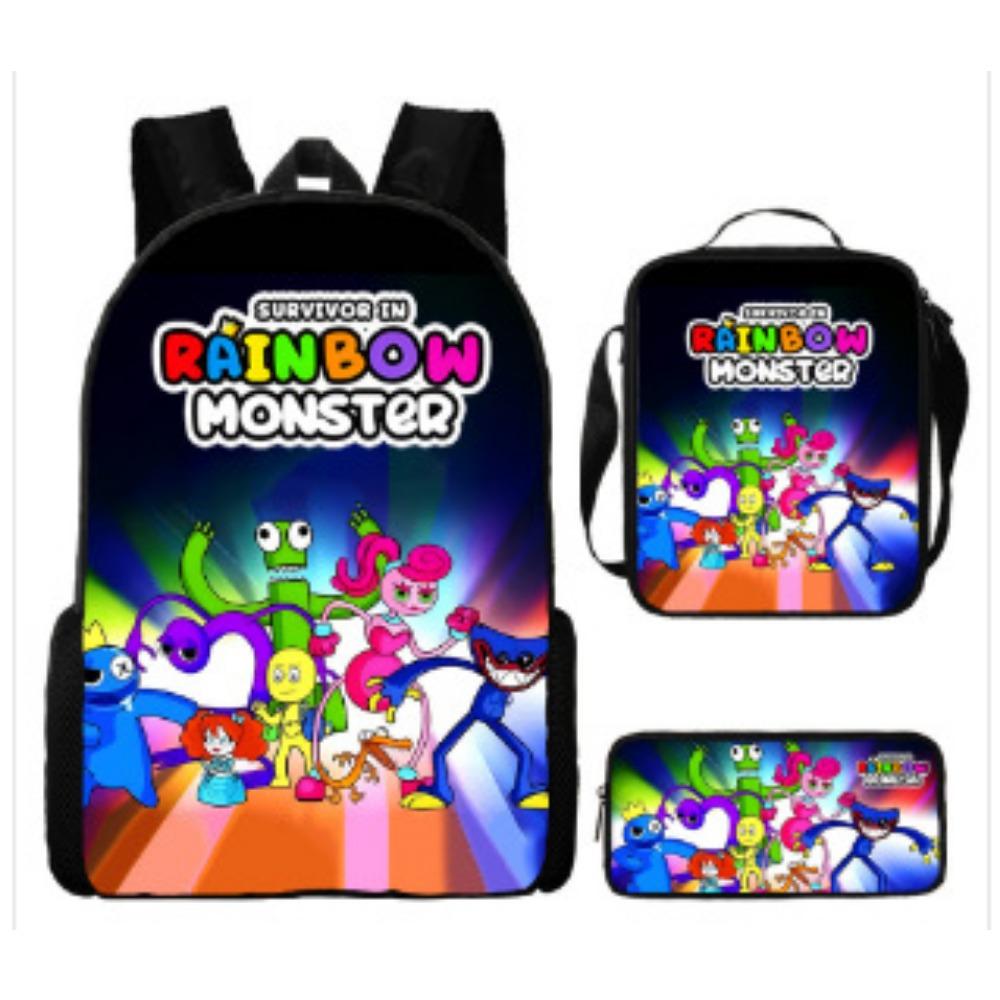 School Season New Rainbow Friends Man Backpack Handheld Lunch Bag Student School Bag 3rd Grade