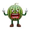 Angry Fruit Figurine Flipping The Bird Fruit Series Resin Ornament Stress Relief Middle Finger Fruit Statue for Office Desk Decoration