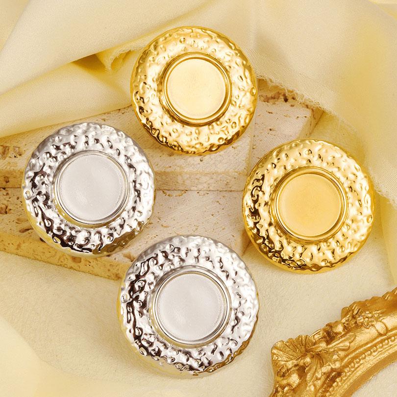 Round Oval Square Heart Blank Settings DIY Rhinestone Drip Oil Silver/Gold Color Stainless Steel Rings For Women Men Accessories