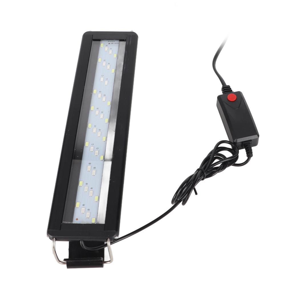 LED Aquarium Light Color Changing 3 Levels Adjustable 4 Rows Fish Tank Light with Extendable