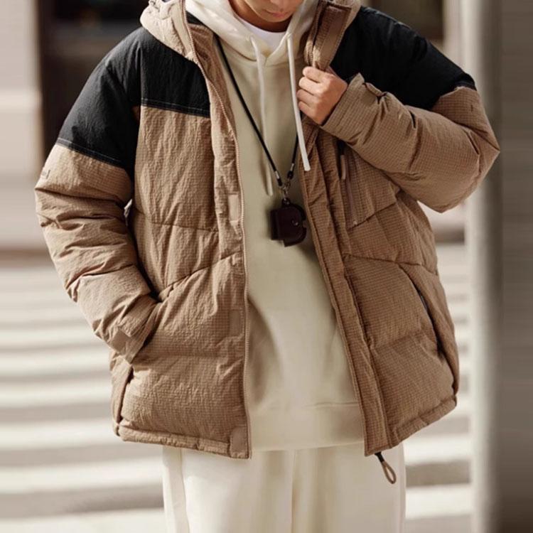 Li Ning Sports Life Collection Down Jacket Men's Light Chestnut Brown AYMT065-4