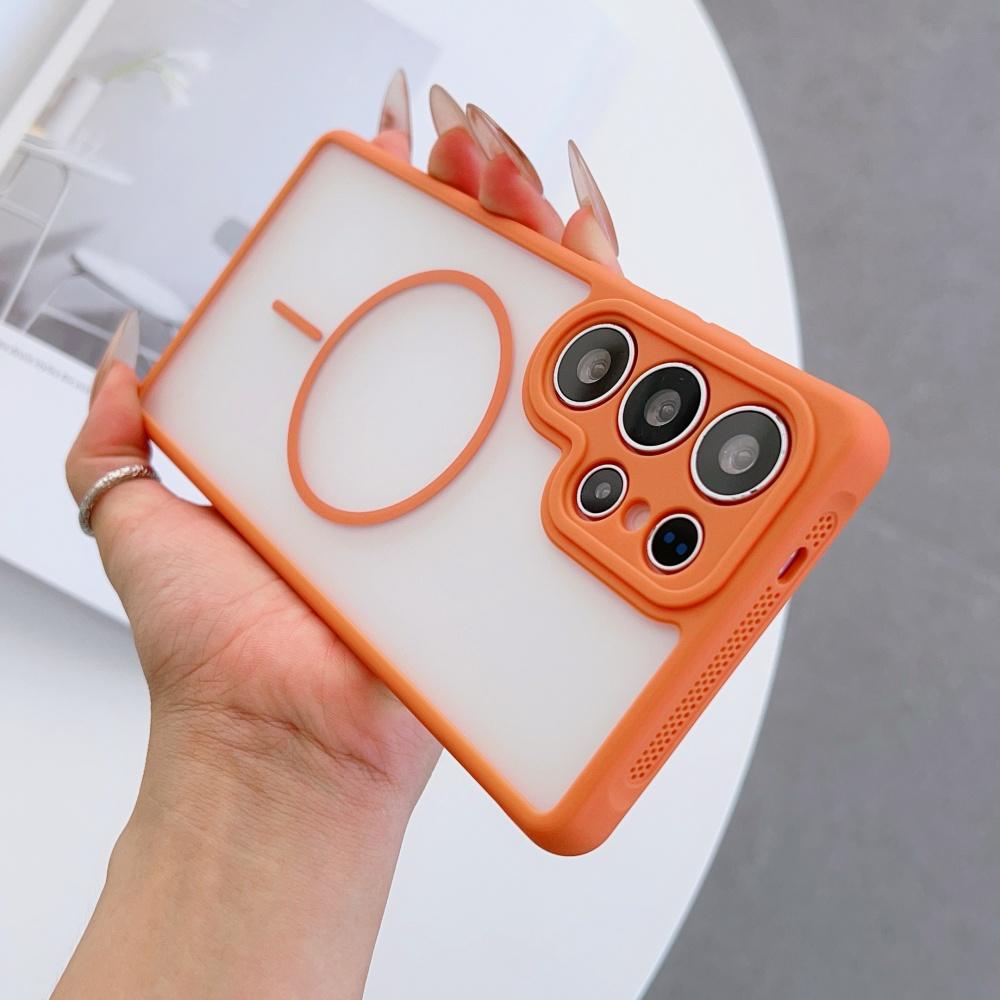 Skin Feel Matte Clear For Magsafe Magnetic Charge Phone Case For Samsung S26 S25 S24 S23 Plus Ultra Bumper Wireless Charge Cover