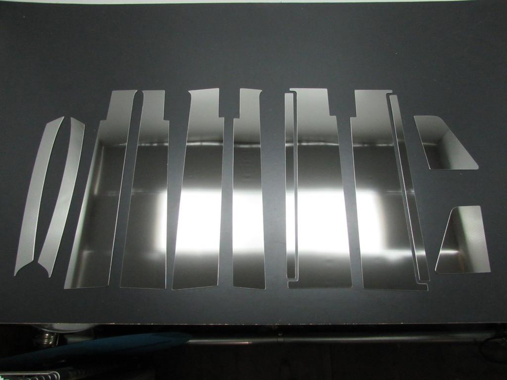 BRIGHTZ Finish Stainless Steel Pillar Panels with Visor for Tanto Ultra-Mirror LA600S/LA610S (12-Piece Set) [PIL-SIL-242] (LA, LA600, A600, LA610,